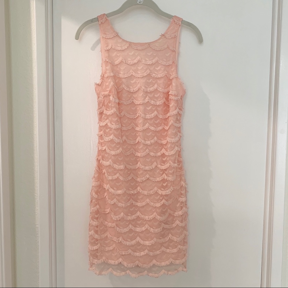 guess fringe bodycon dress